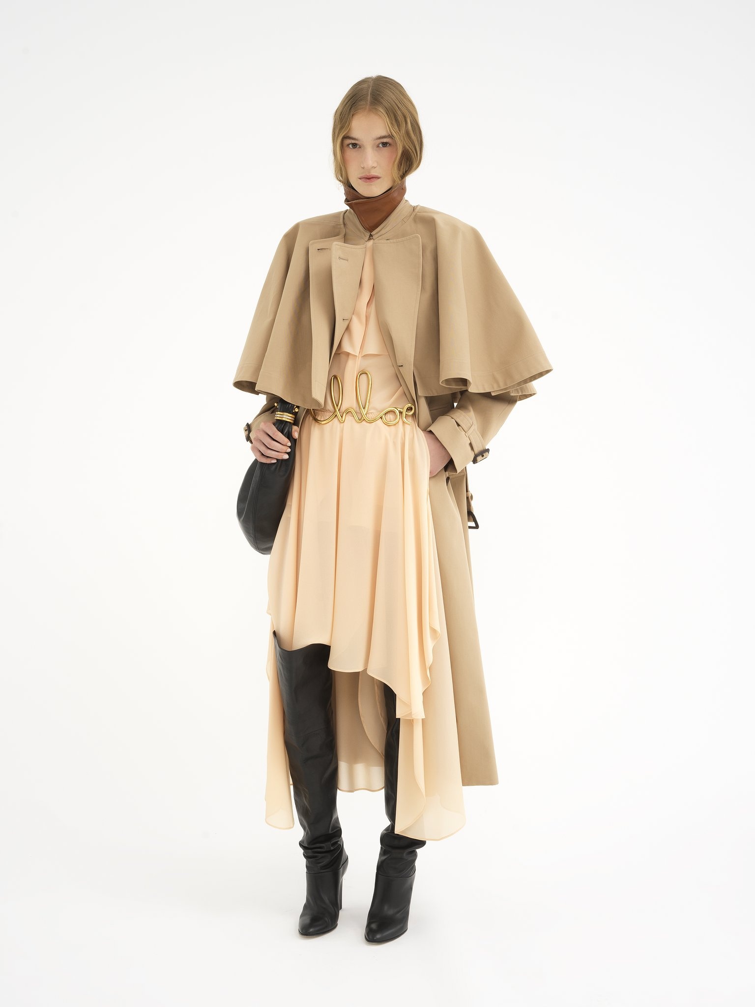 CLASSIC TRENCH COAT IN COTTON GABARDINE WITH CAPE - 3