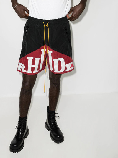 Rhude Yatching panelled track shorts outlook