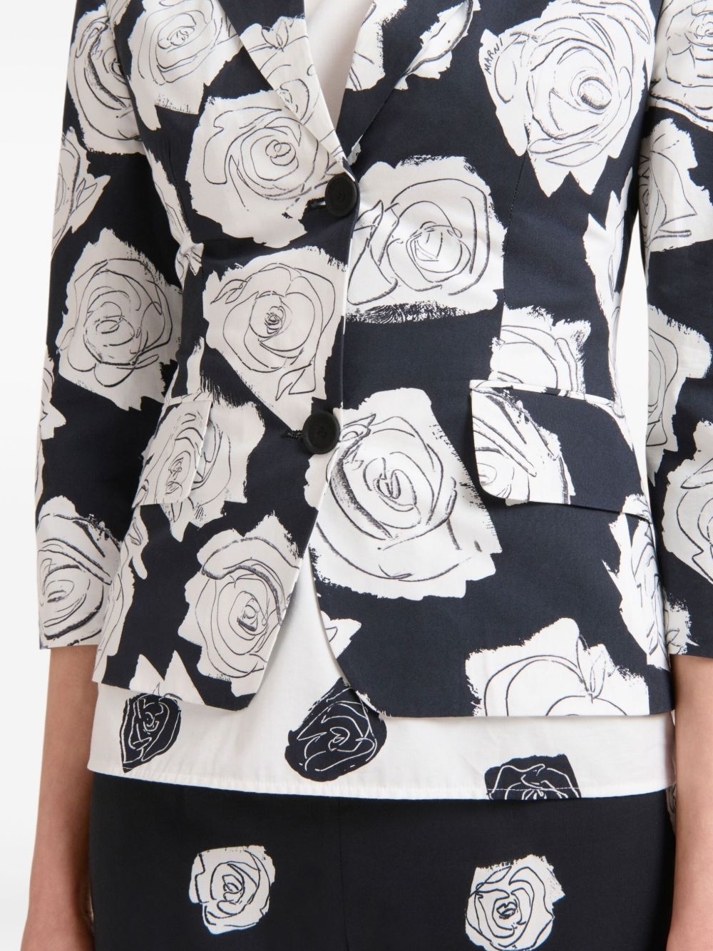 Aurora rose-print blazer - 6