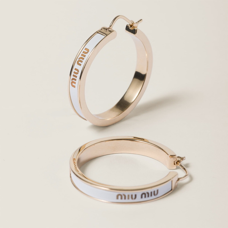 Miu Miu Enameled metal earrings outlook