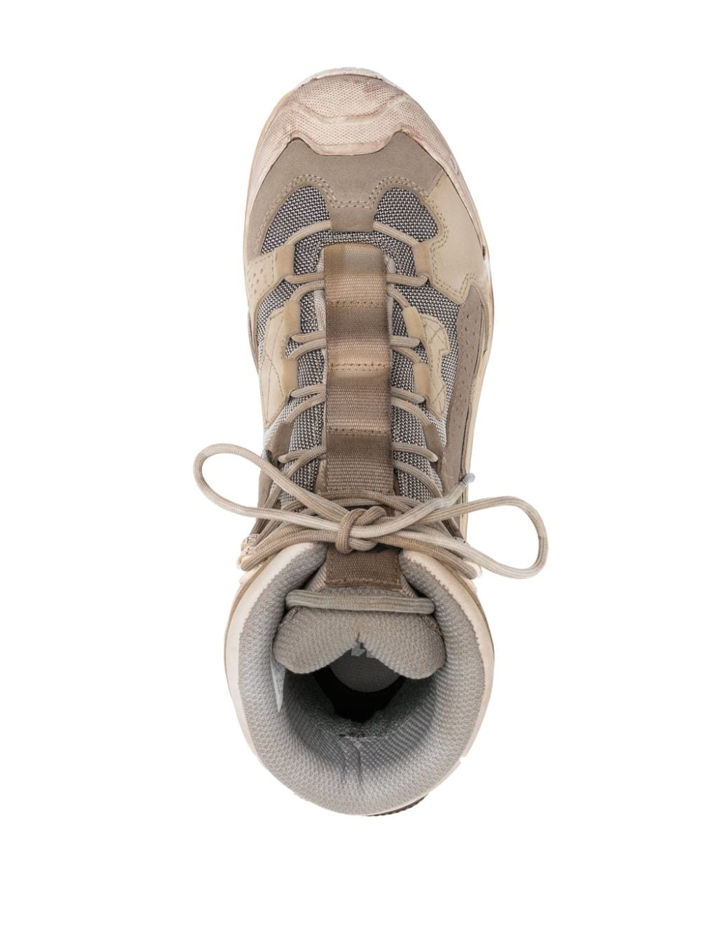 panelled-design leather sneakers - 4