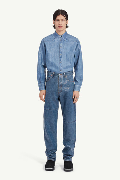 MM6 Maison Margiela Coated tapered jeans outlook