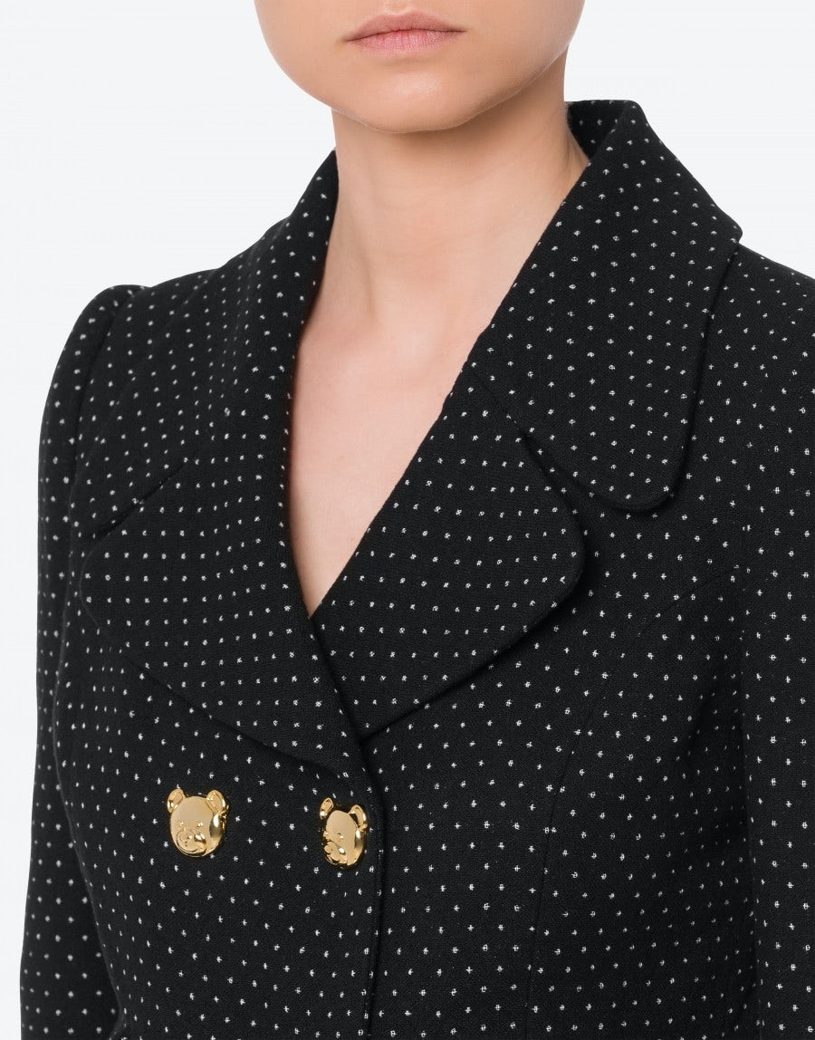 TEDDY BUTTONS POLKA DOTS JACQUARD JACKET - 4