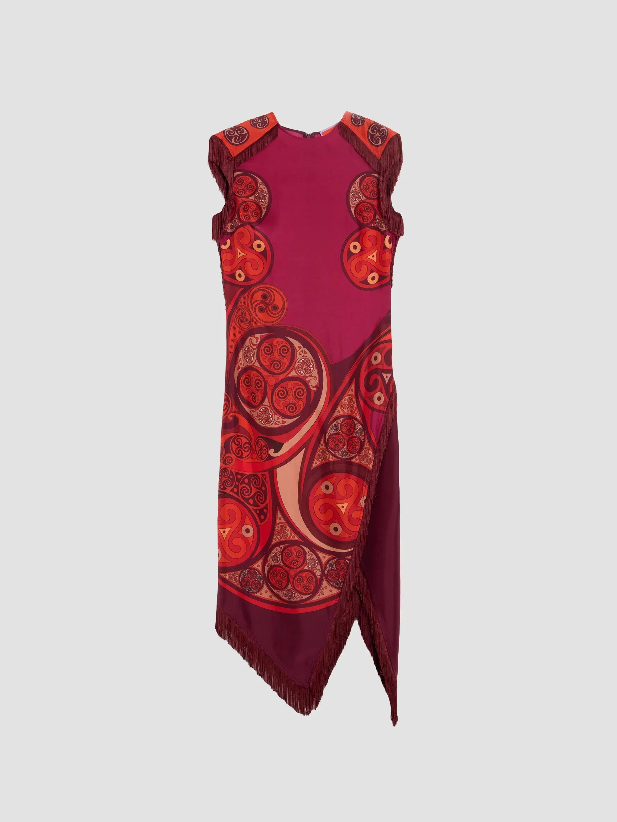 Women's Scarf Dress - Alchemy Dark Red - 1