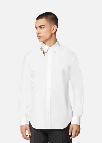 VERSACE Charm-Embellished Cotton Poplin Shirt outlook