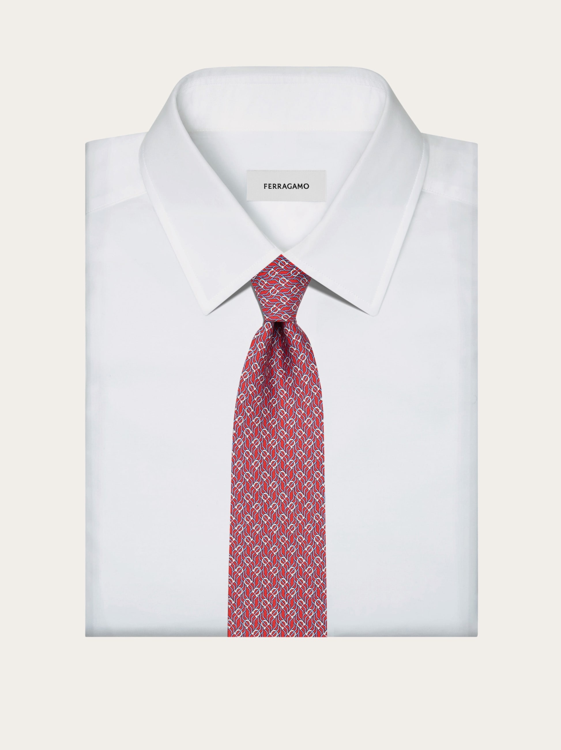 Tetris print silk tie - 4