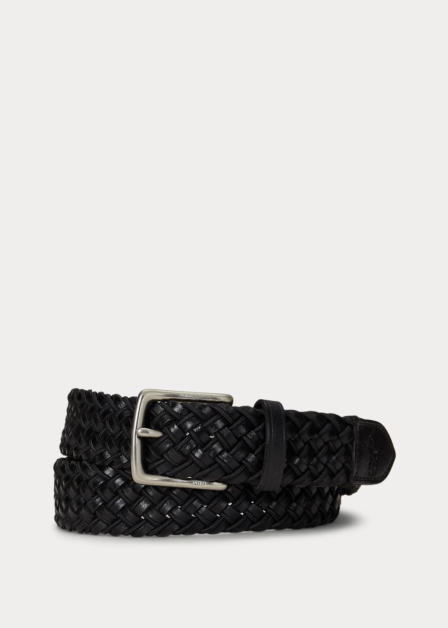 Leather & Braided Cord Woven Belt - 1