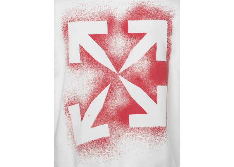 Off-White OFF-WHITE Slim Fit Stencil Crewneck Sweatshirt White/Red outlook