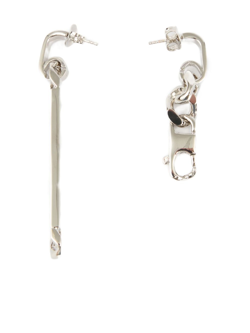 numbers-motif drop earrings - 4