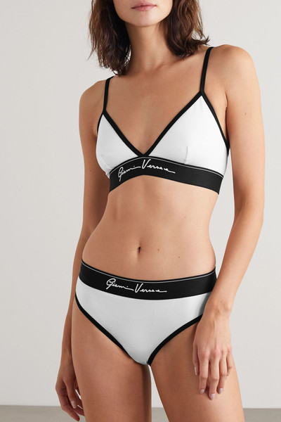 VERSACE Stretch cotton-jersey soft-cup triangle bra outlook