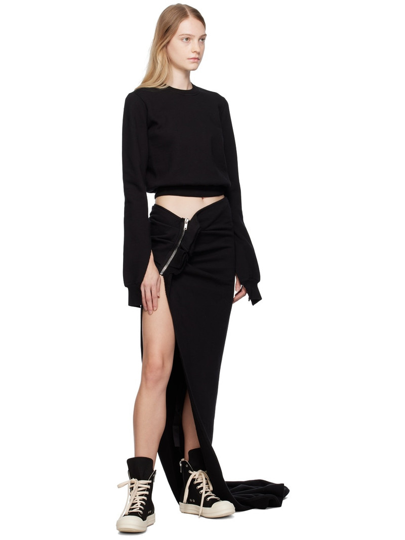 Rick Owens DRKSHDW Black Raw Edge Sweatshirt outlook