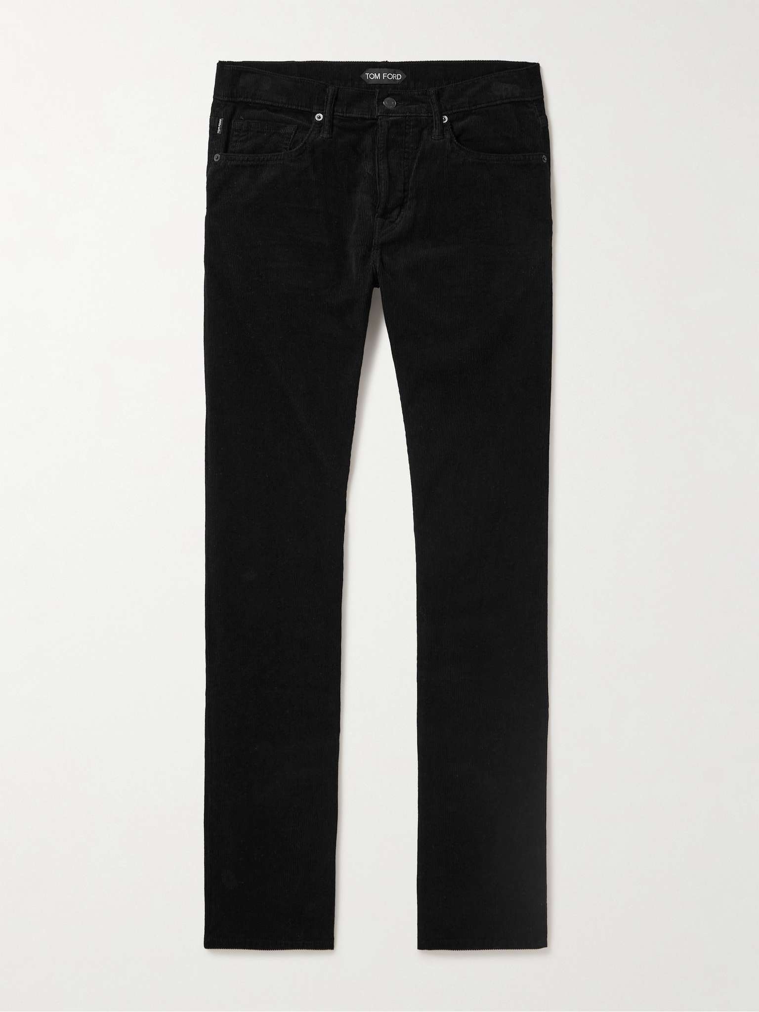 Slim Straight-Leg Cotton-Blend Corduroy Trousers - 1