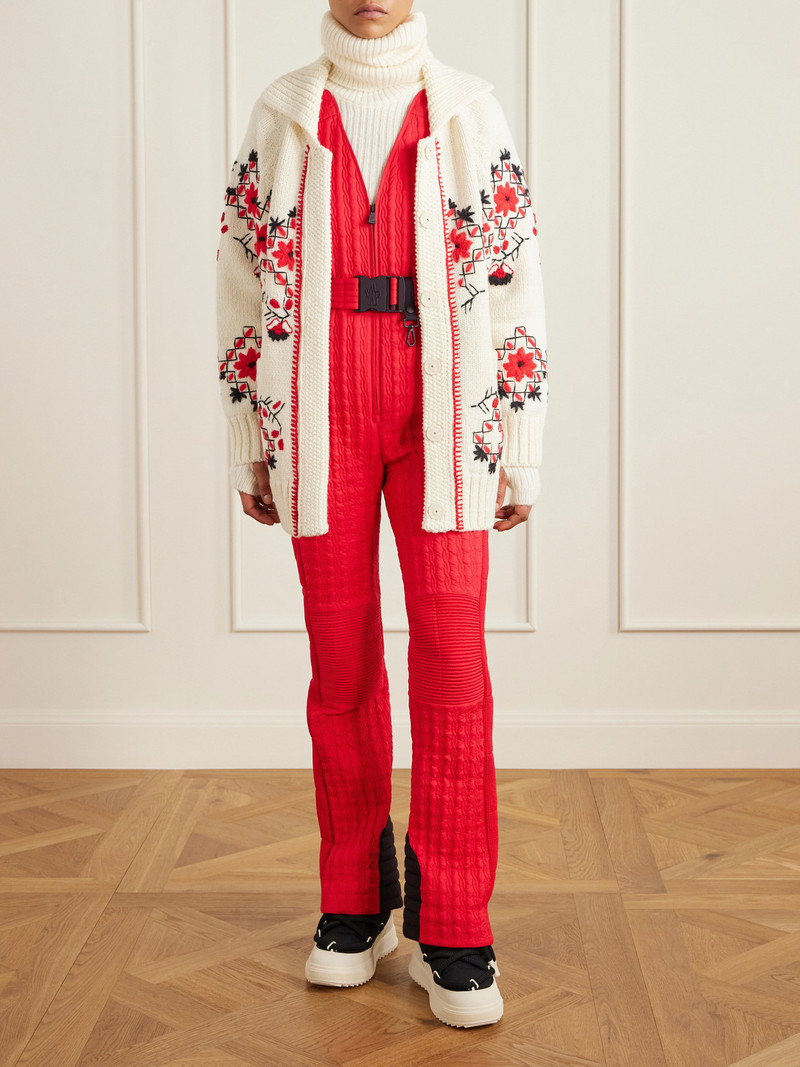 Moncler Grenoble Belted Appliquéd Quilted Down Ski Suit outlook