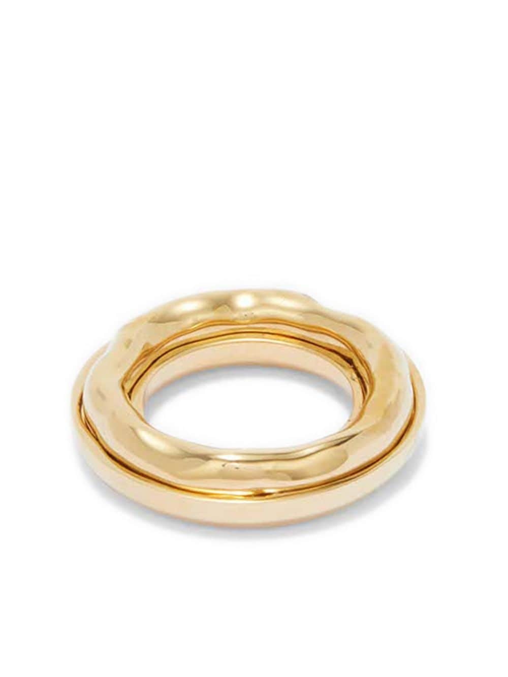 logo-engraved band ring - 1