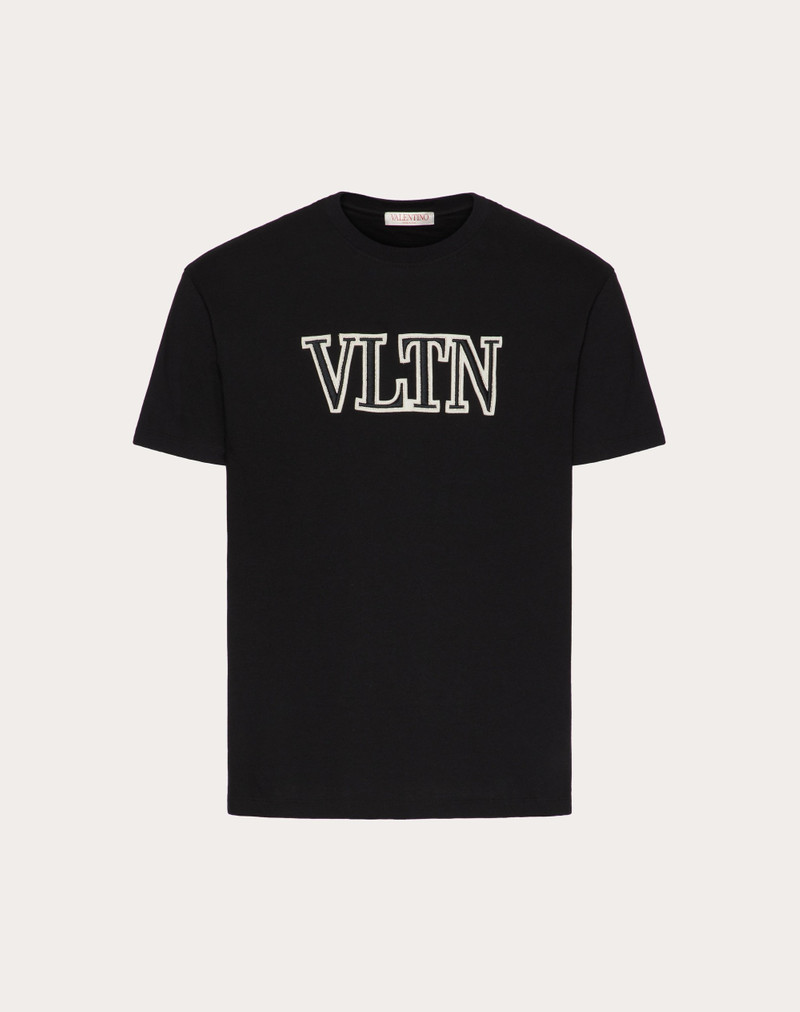 VLTN EMBROIDERED COTTON T-SHIRT 1