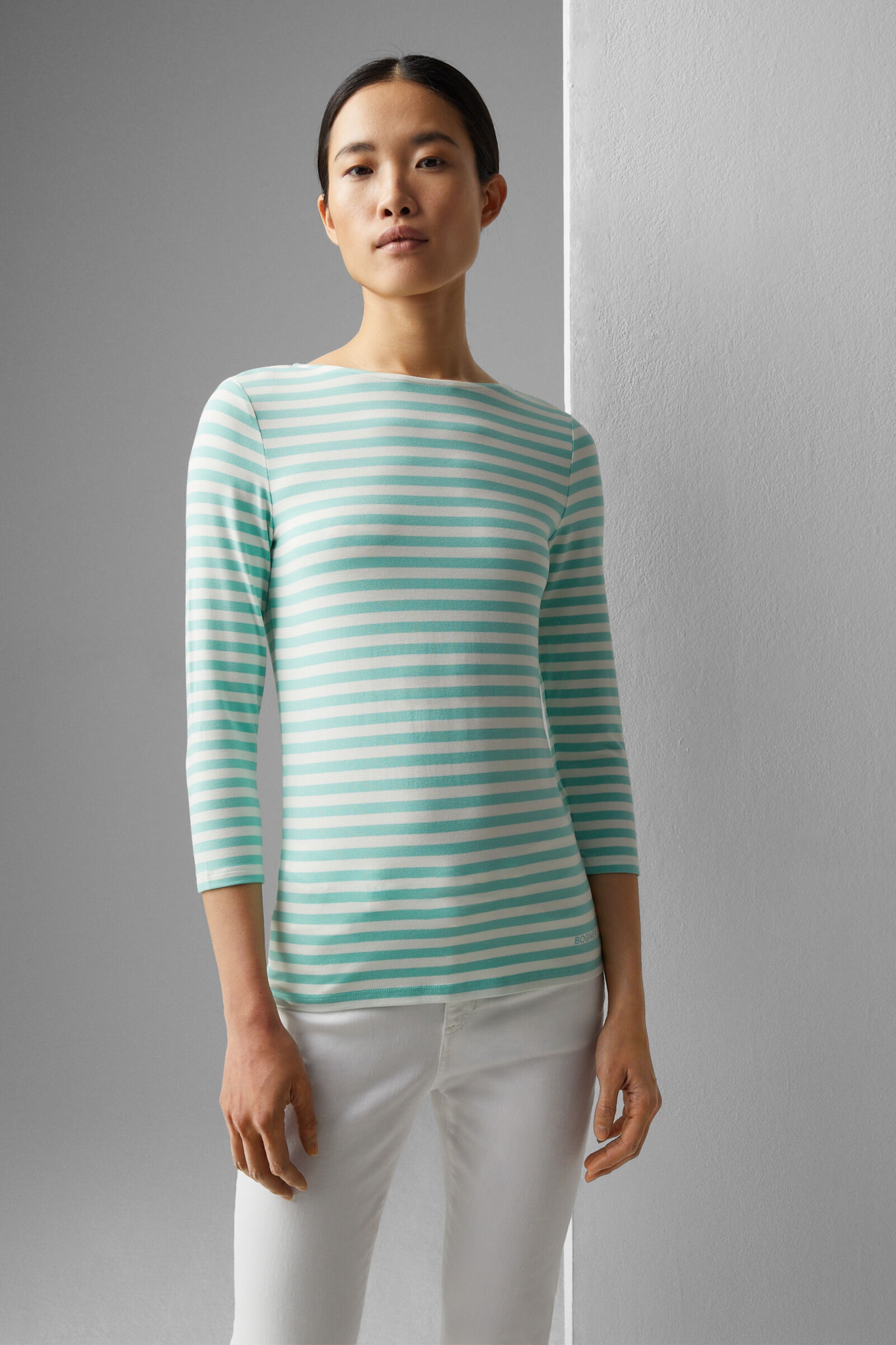 Louna Longsleeve in Mint/Off-white - 2