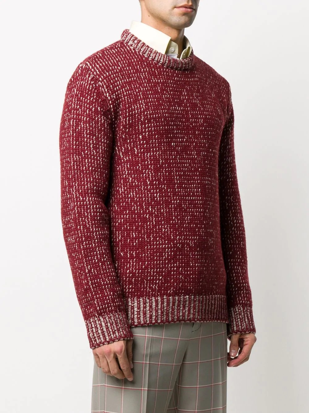 contrast-knit jumper - 3