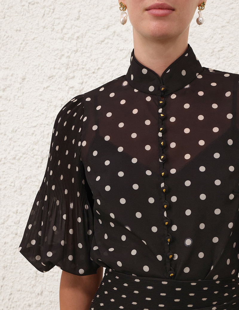 PLEATED BUTTON BLOUSE 5