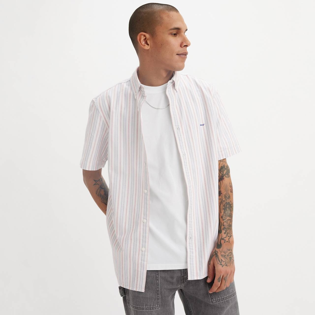 SHORT SLEEVE AUTHENTIC BUTTON-DOWN SHIRT - 3