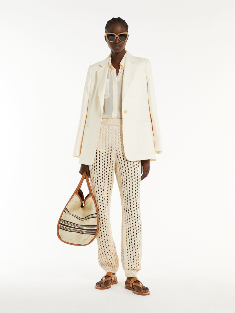 Max Mara BOEMIA Single-breasted linen blazer outlook