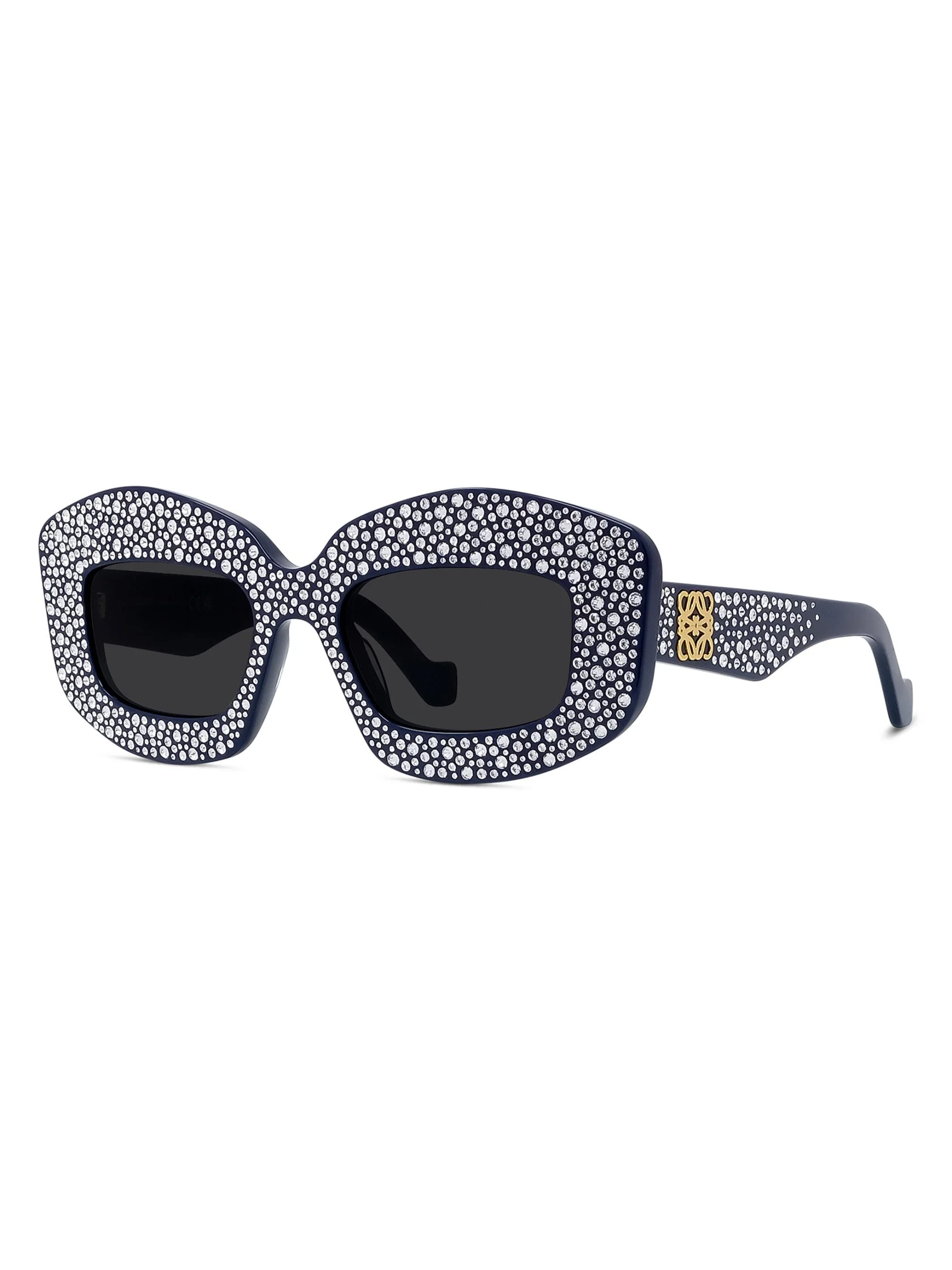 Men's Anagram Starry Night 49MM Rectangular Sunglasses - Navy Blue Smoke - 1