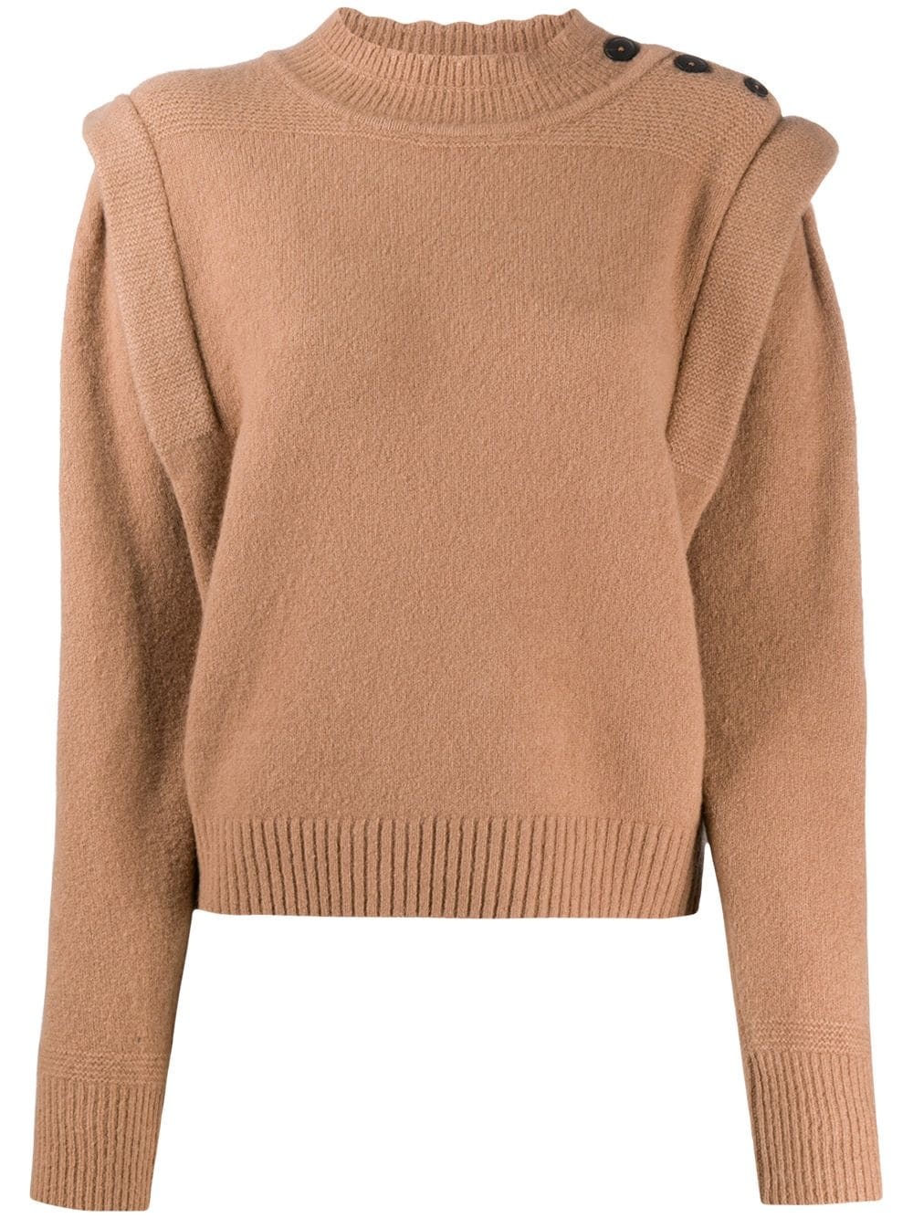 buttoned shoulder jumper - 1