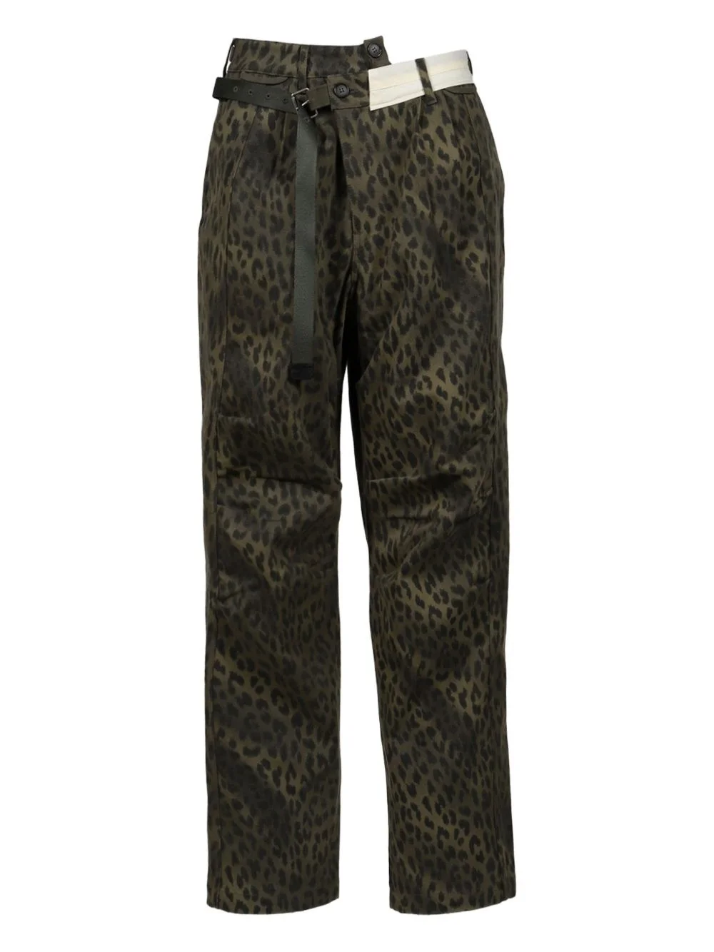 leopard-print cargo trousers - 1