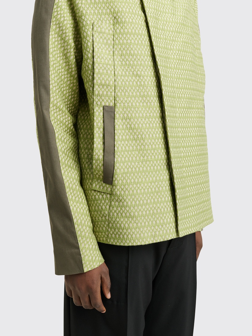 jacquard contrast-edge jacket - 9