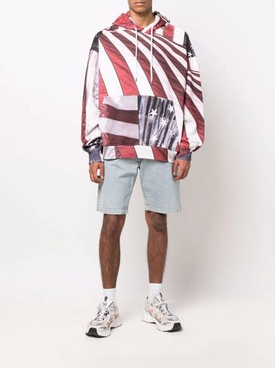 424 flag-print drawstring hood outlook