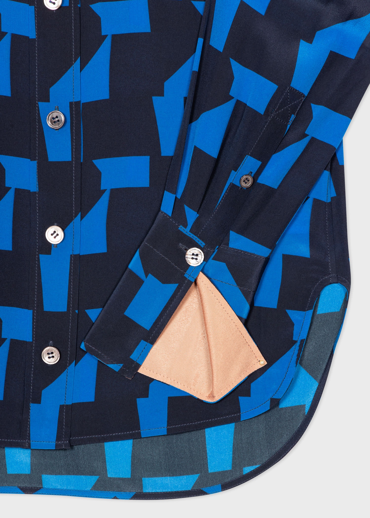 Silk Blue 'Geo' Shirt - 2