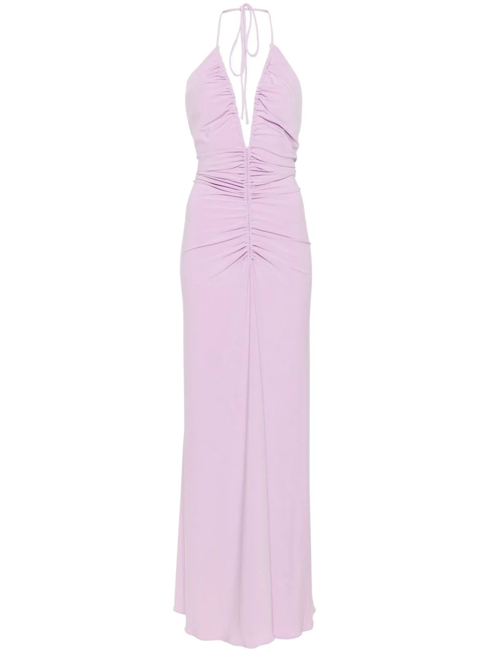V-neck draped maxi dress - 1