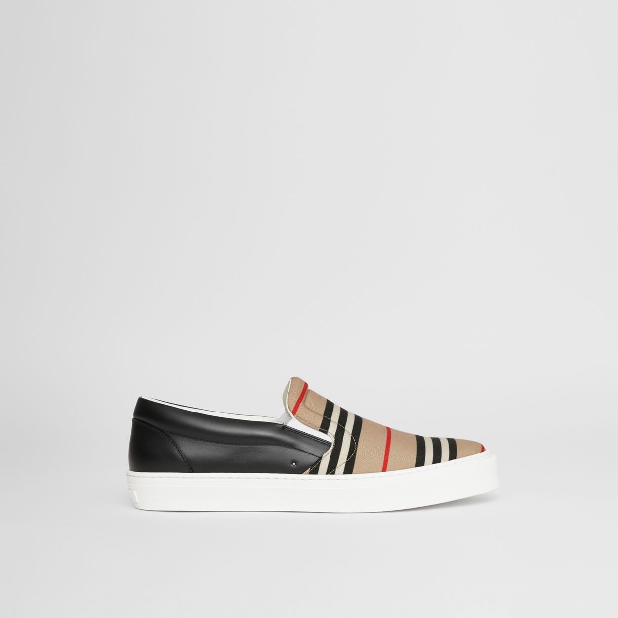 Bio-based Sole Icon Stripe and Leather Sneakers - 1