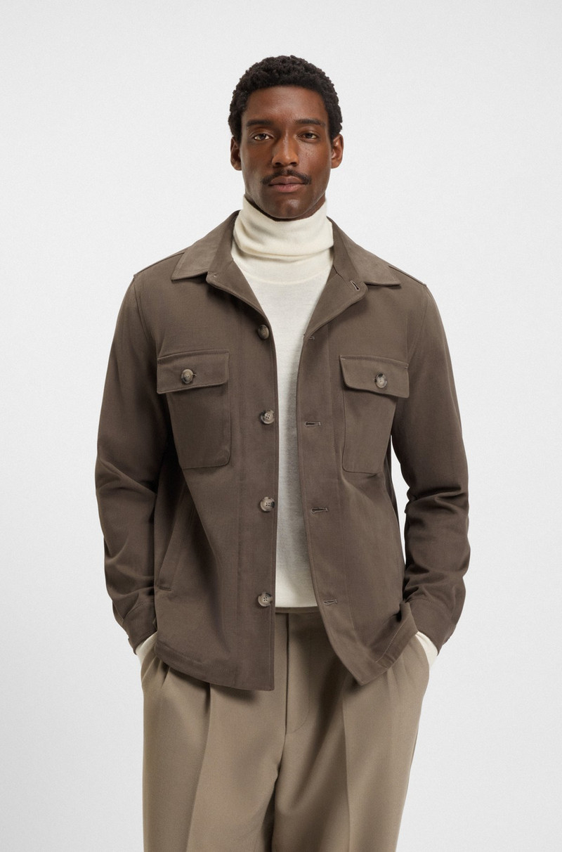 RELAXED-FIT OVERSHIRT IN MERCERIZED STRETCH COTTON 2
