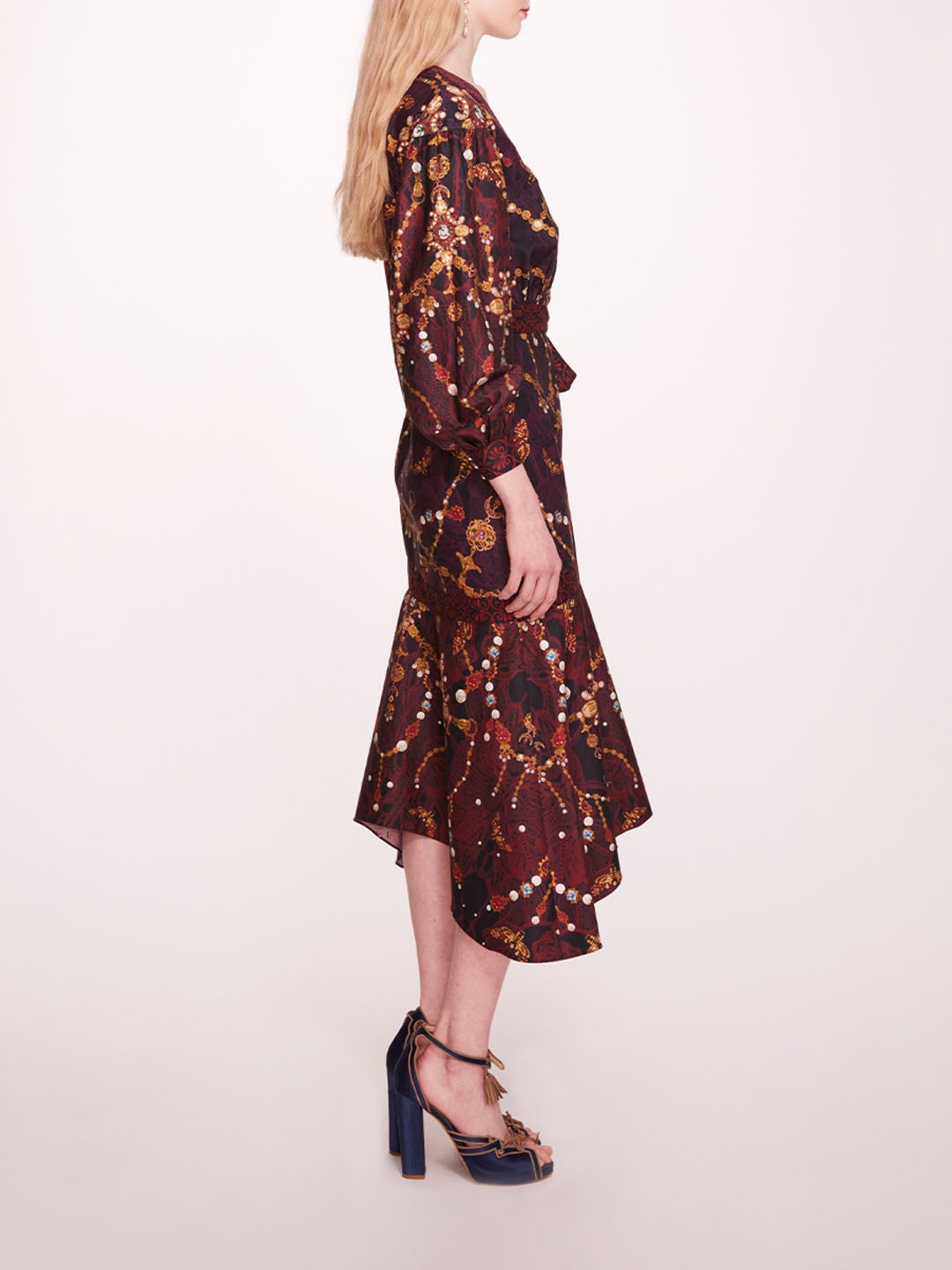PRINTED POPLIN WRAP DRESS - 3