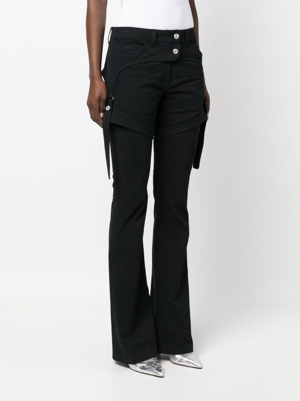 straight-leg cotton trousers - 3