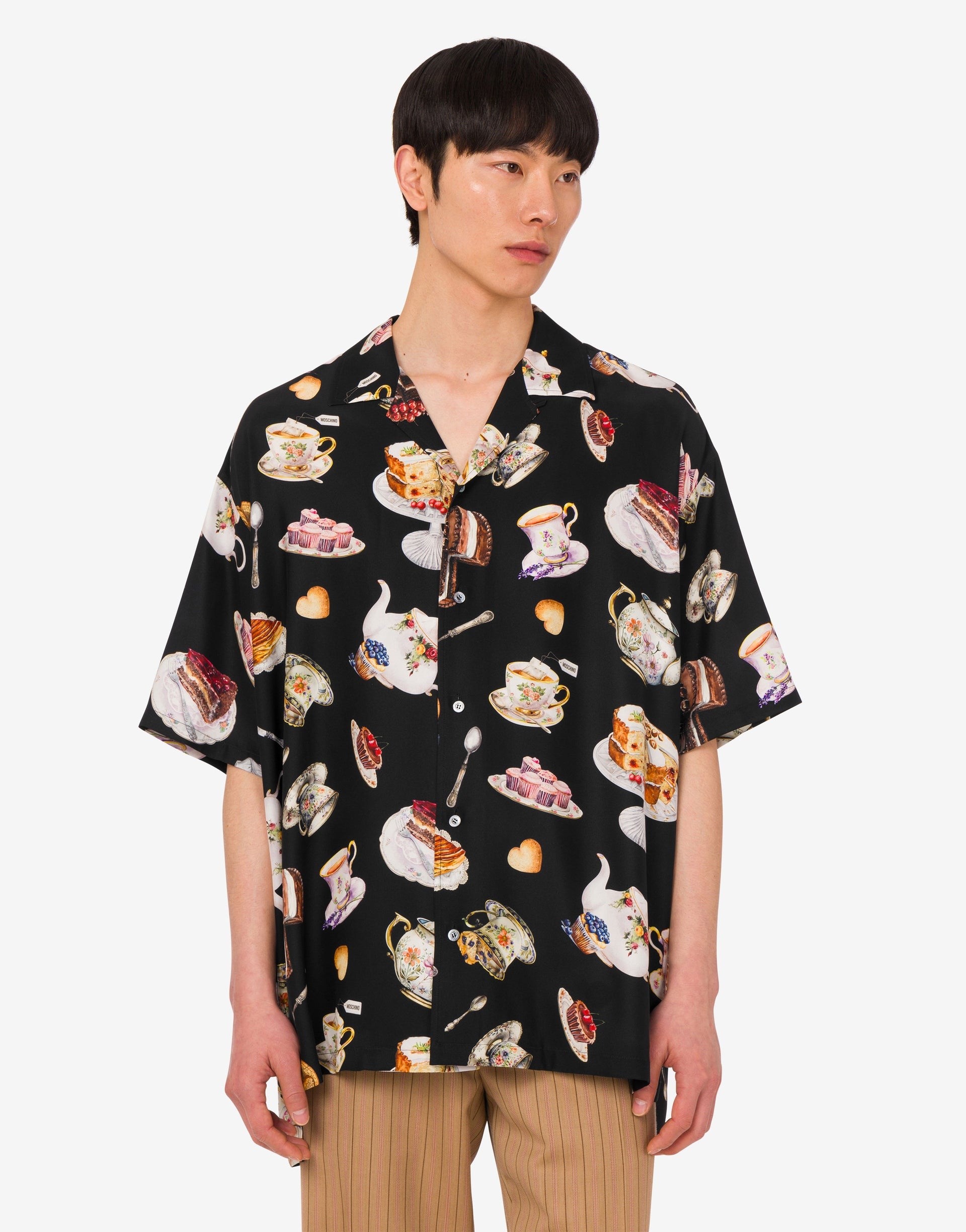 PRINTED SILK SATIN SHIRT - 2