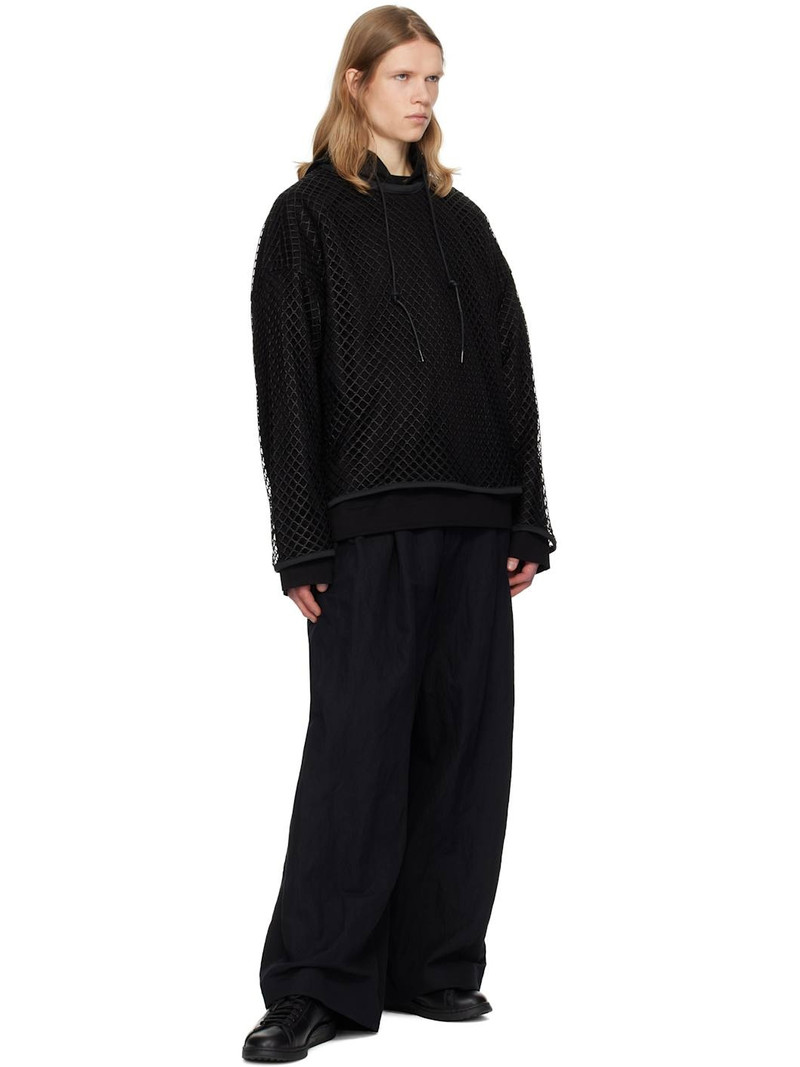 JUUN.J Juun. J Black Net Layered Hoodie outlook