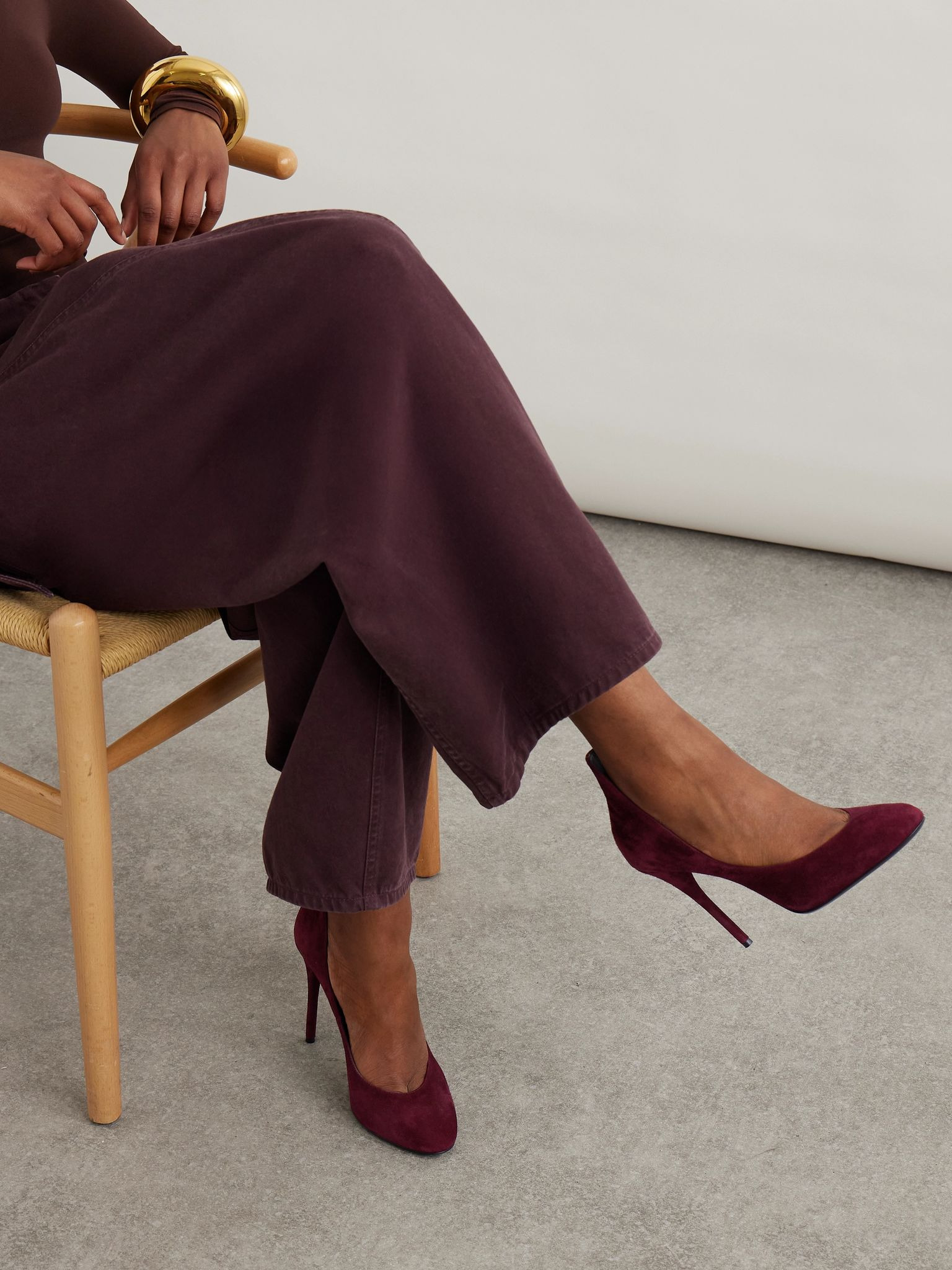 Suede pumps Burgundy - 2