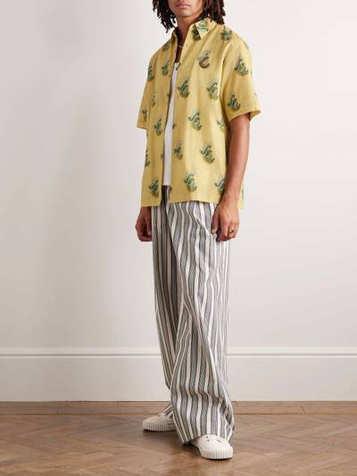 Dries Van Noten Printed Embroidered Cotton-Voile Shirt outlook