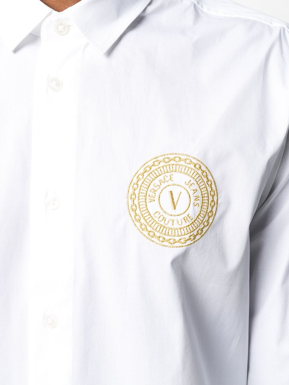 logo-embroidered shirt - 5