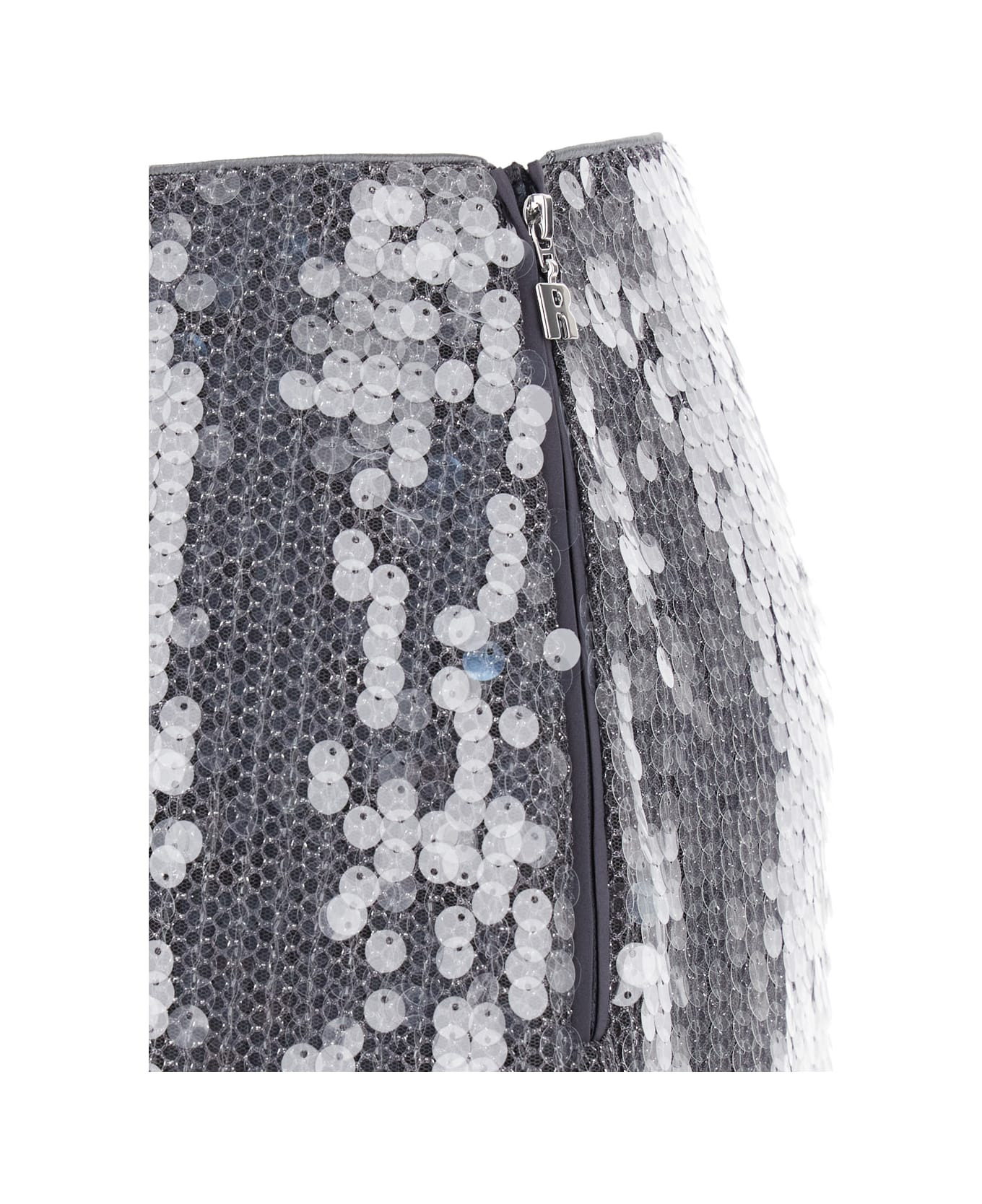 Net Sequin Midi Skirt - 3