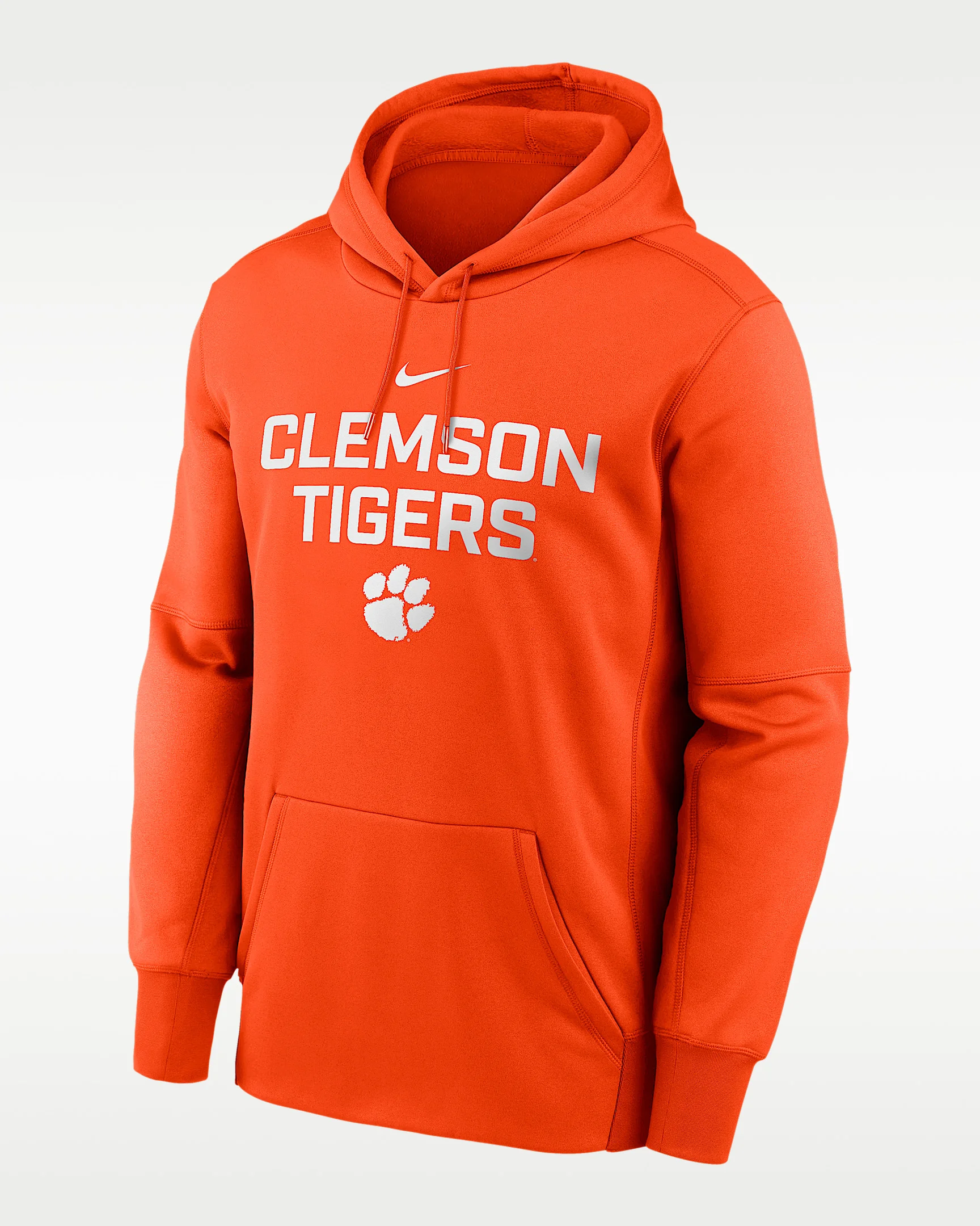 Clemson Team Stacked Men’s Nike Therma College Pullover Hoodie - 1