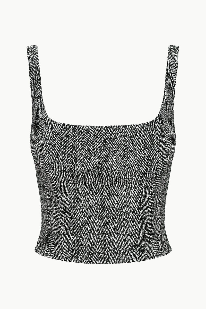 STAUD WELLS TOP TEXTURED HERRINGBONE 1