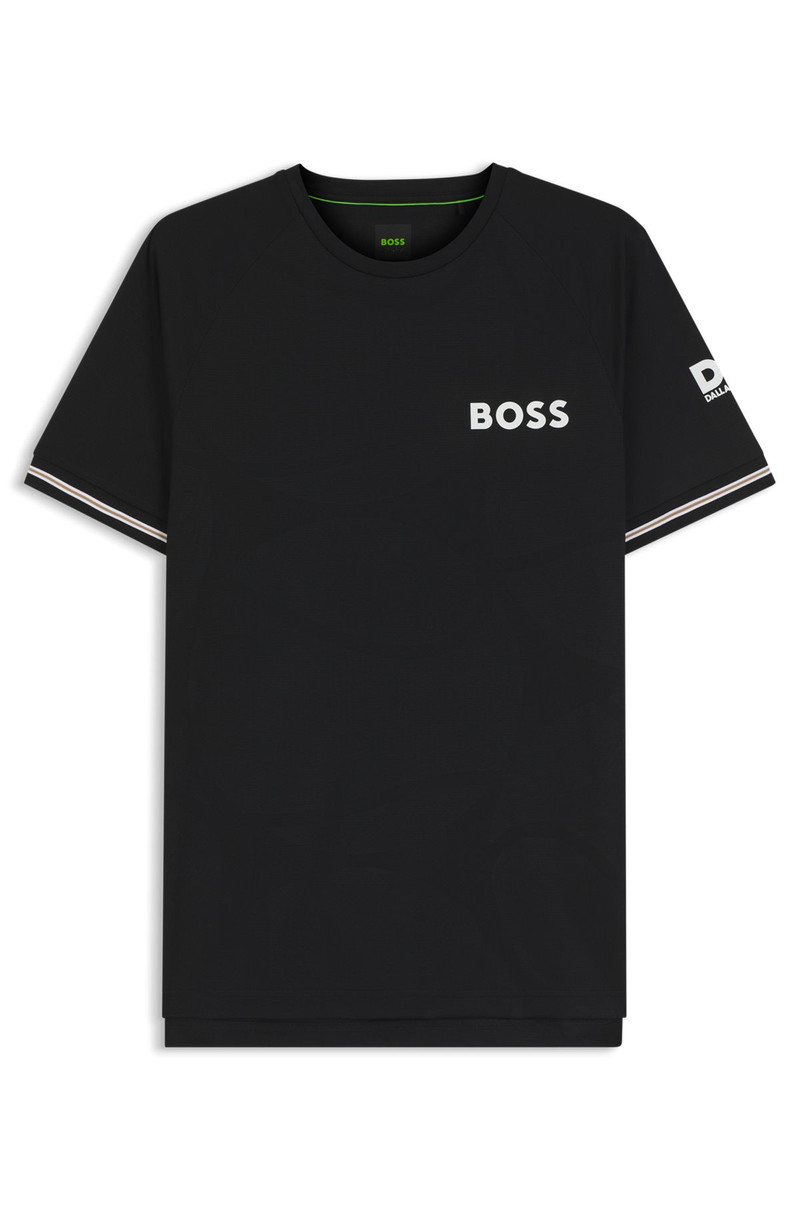 SLIM-FIT T-SHIRT IN STRUCTURED FABRIC WITH CONTRAST DETAILS 1