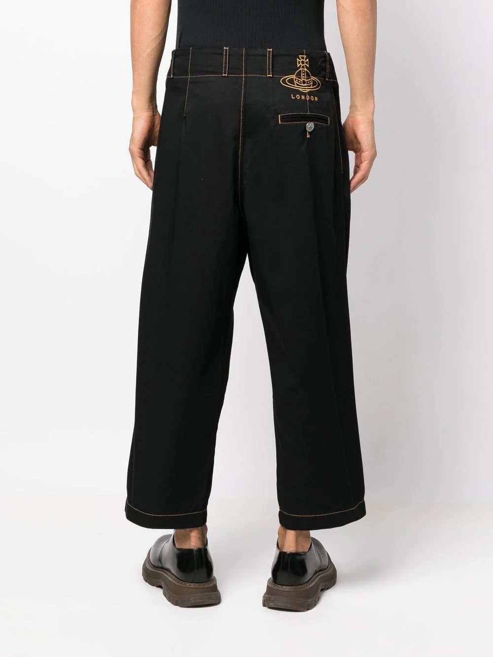 high-waist wide-leg trousers - 5