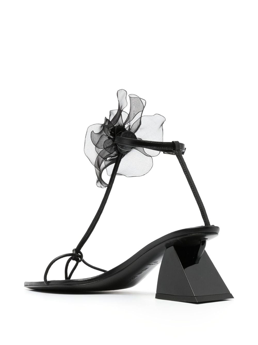 flower-detail 75mm sandals - 3