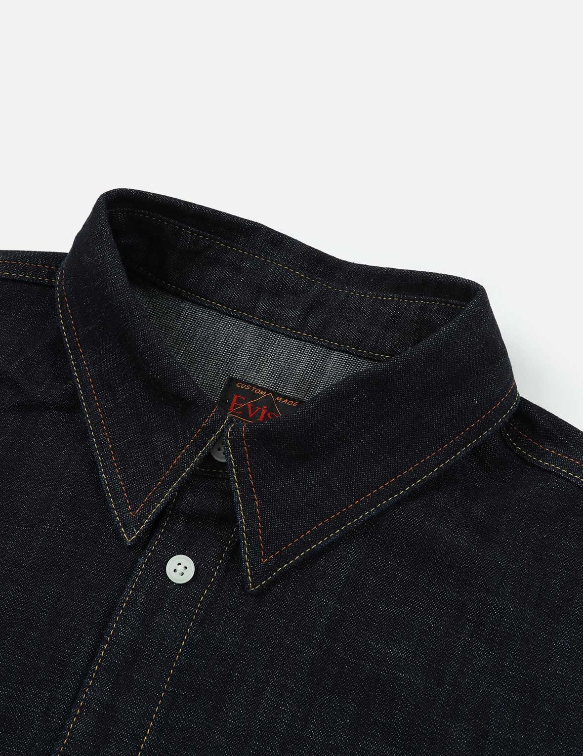 GODHEAD AND KAMON PRINT DENIM SHIRT - 10