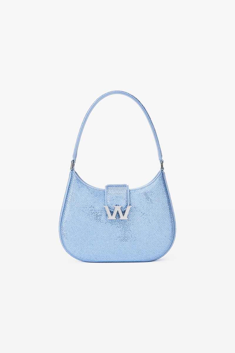 W LEGACY SMALL HOBO IN CRYSTAL SATIN 1