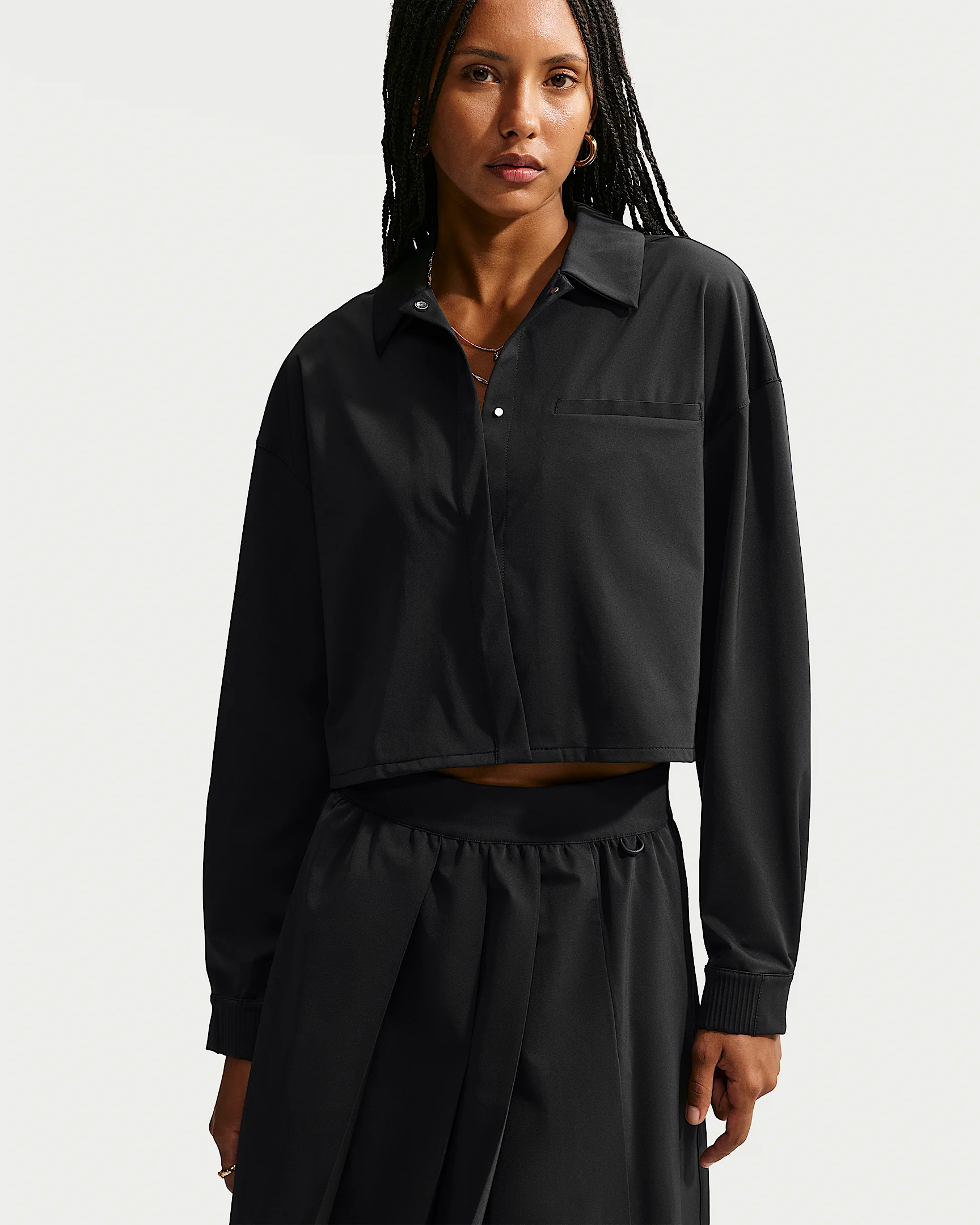 Nike 24.7 PerfectStretch Women's Dri-FIT UV Protection Cropped Long-Sleeve Shirt - 1