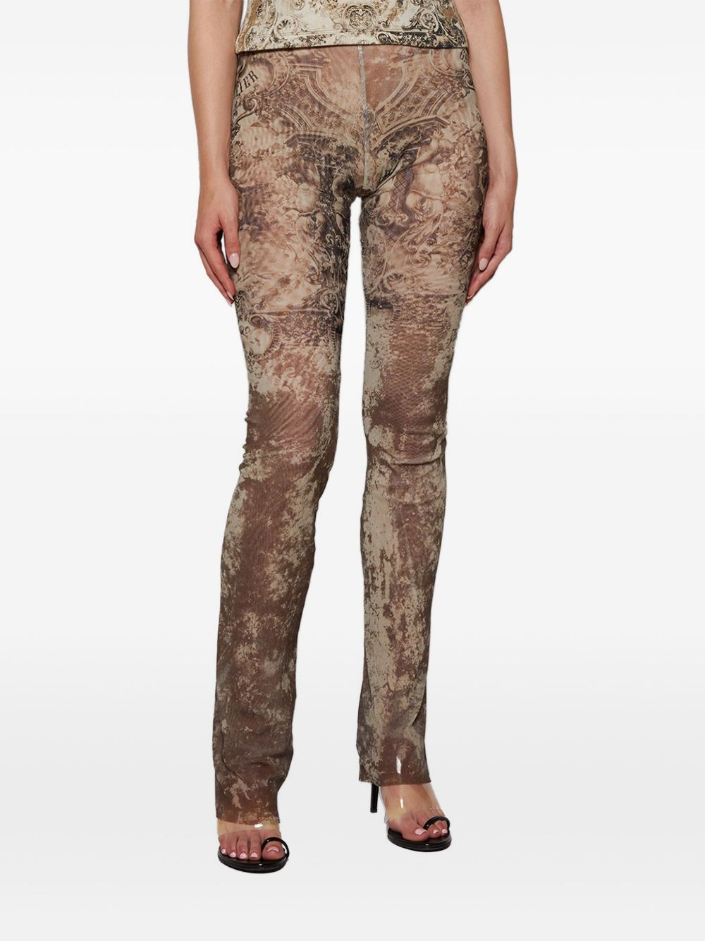 medallion-print trousers - 2